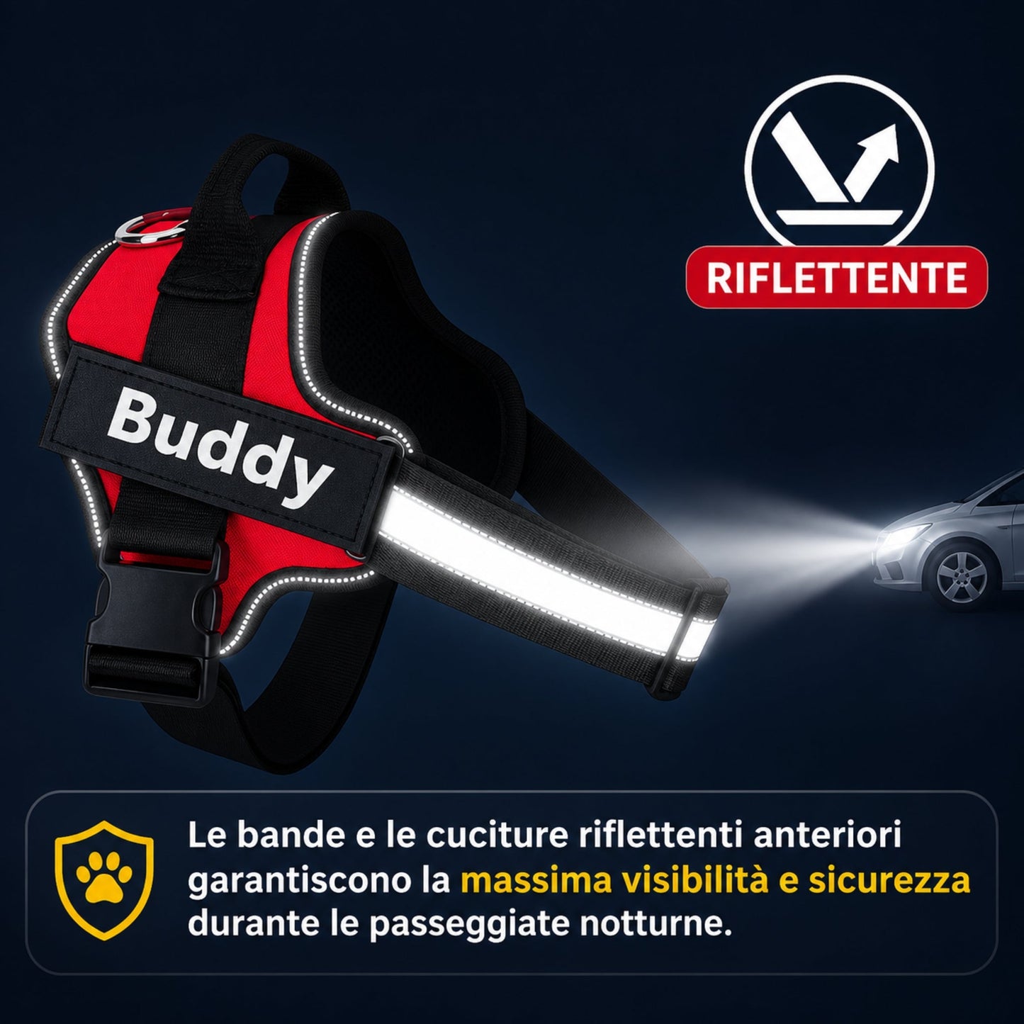 Pettorina Regolabile Personalizzabile per Cani
