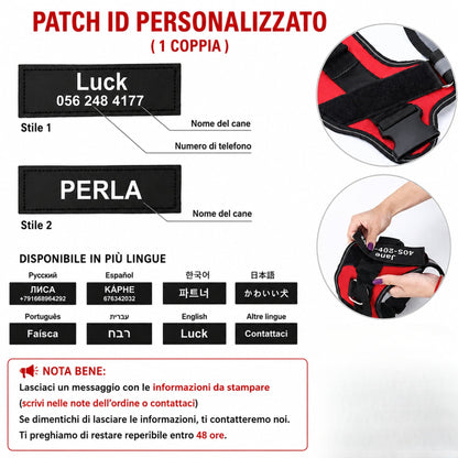 Pettorina Regolabile Personalizzabile per Cani